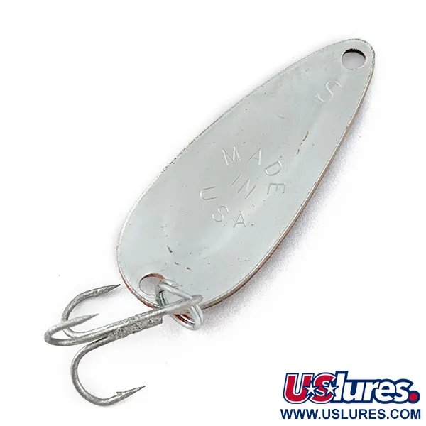 Vintage   Worth Chippewa Steel Spoon, 3/16oz black/red/nickel fishing spoon #18988