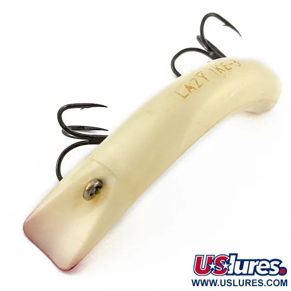 Vintage   Lazy Ike 3, 1/4oz Pearl fishing lure #18992