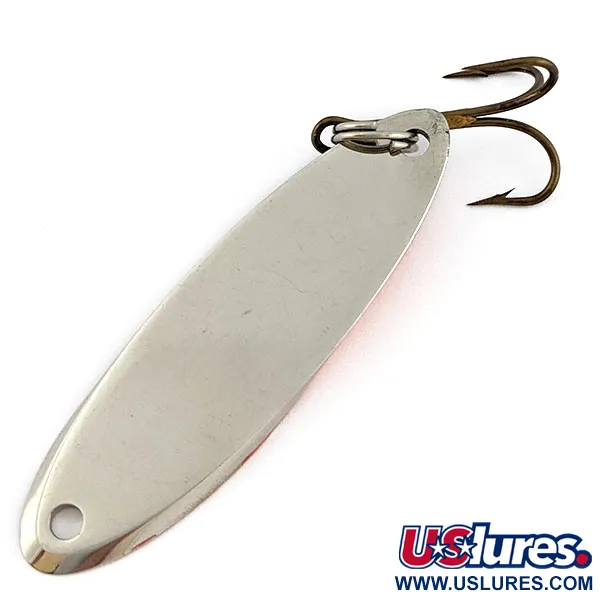 Vintage  Acme Kastmaster, 3/8oz nickel/orange fishing spoon #18997