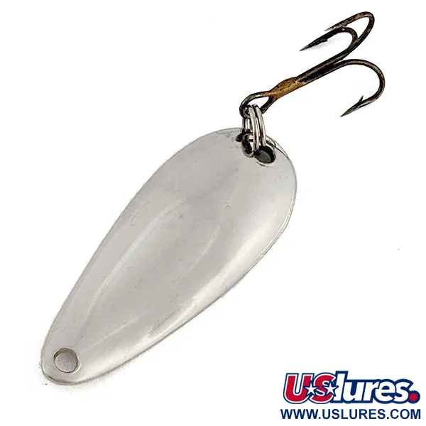 Vintage  Acme Wonderlure, 1/4oz nickel fishing spoon #19022