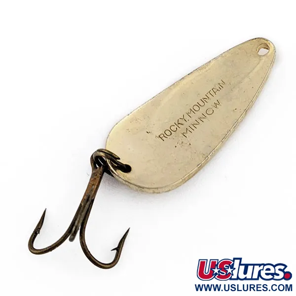 Vintage   Rocky Mountain minnow, 1/3oz gold/red fishing spoon #19040