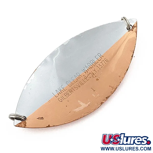 Vintage  Williams Lake Clear Wabbler LCW1 , 2/5oz nickel/copper fishing spoon #19061