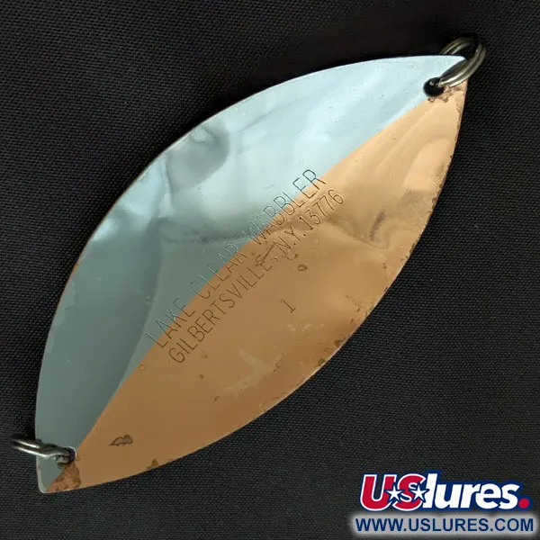 Vintage  Williams Lake Clear Wabbler LCW1 , 2/5oz nickel/copper fishing spoon #19061