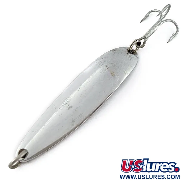 Vintage  Luhr Jensen Krocodile #4, 1/2oz nickel fishing spoon #19069