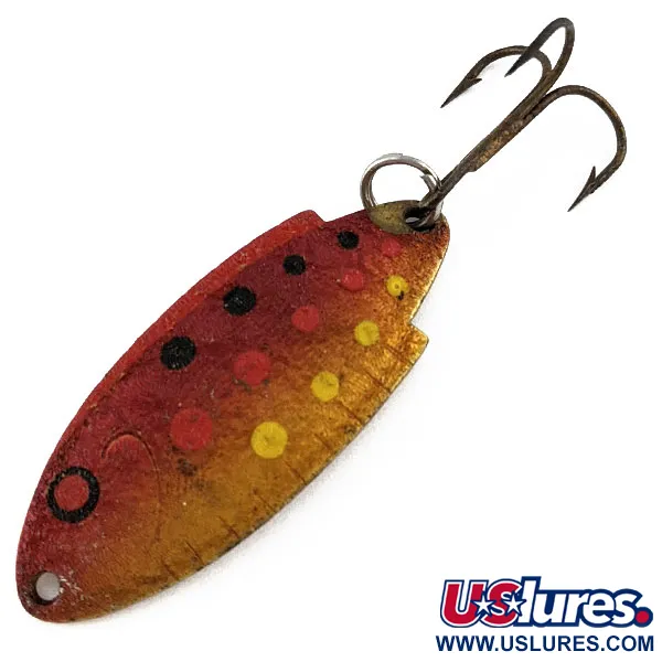 Vintage   Thomas Buoyant, 1/4oz gold/red fishing spoon #19073