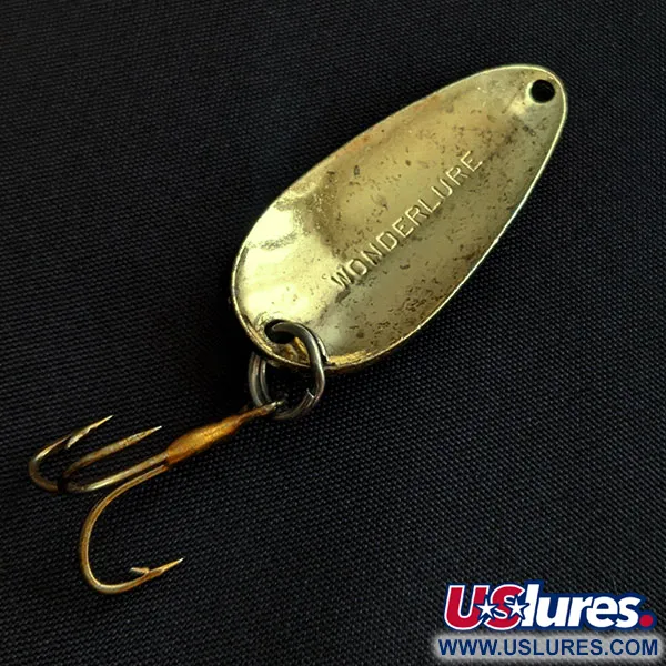 Vintage   Acme Wonderlure, 1/4oz gold/orange fishing spoon #19077