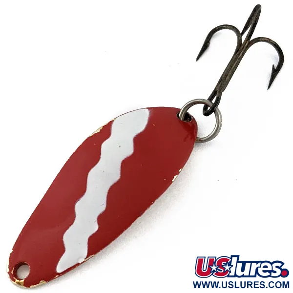 Vintage   Seneca Little Cleo, 1/4oz red/white/gold fishing spoon #19080