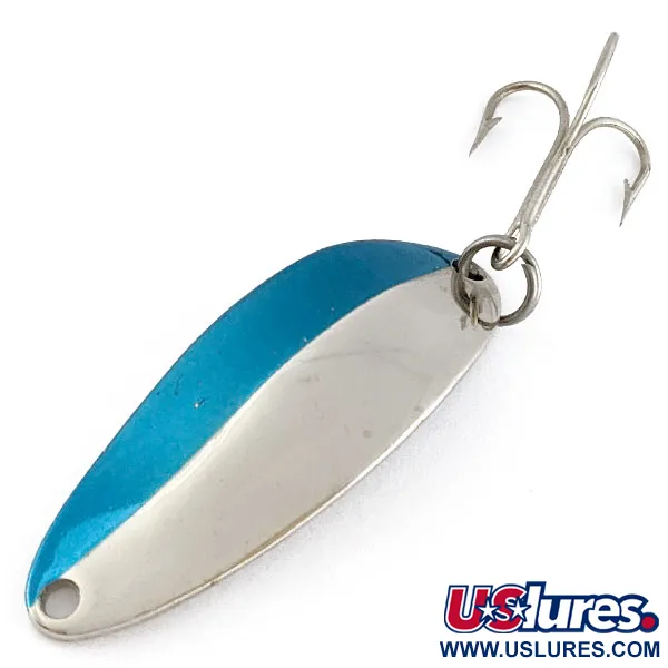 Vintage  Seneca Little Cleo (Hula Girl), 1/3oz nickel/blue fishing spoon #19081