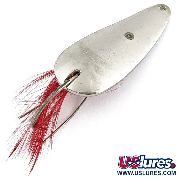 Vintage  Eppinger Dardevle Imp Feathered weedless, 2/5oz Nickel fishing spoon #19096