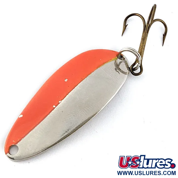 Vintage  Seneca Little Cleo (Hula Girl), 1/3oz nickel/orange fishing spoon #19099