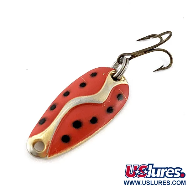 Vintage  Acme Kamlooper Spoon, 1/4oz red/gold/nickel fishing spoon #19114