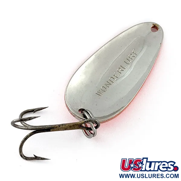 Vintage   Acme Wonderlure, 1/4oz nickel/red UV fishing spoon #19115