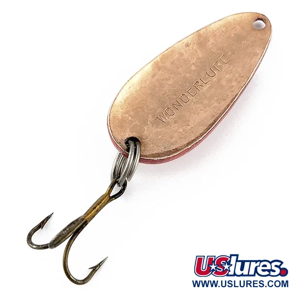 Vintage   Acme Wonderlure, 1/4oz red/white/copper fishing spoon #19116