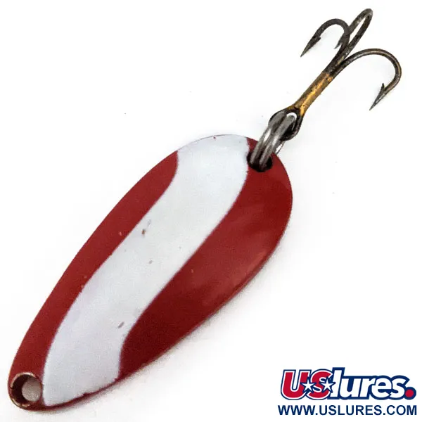 Vintage   Acme Wonderlure, 1/4oz red/white/copper fishing spoon #19116