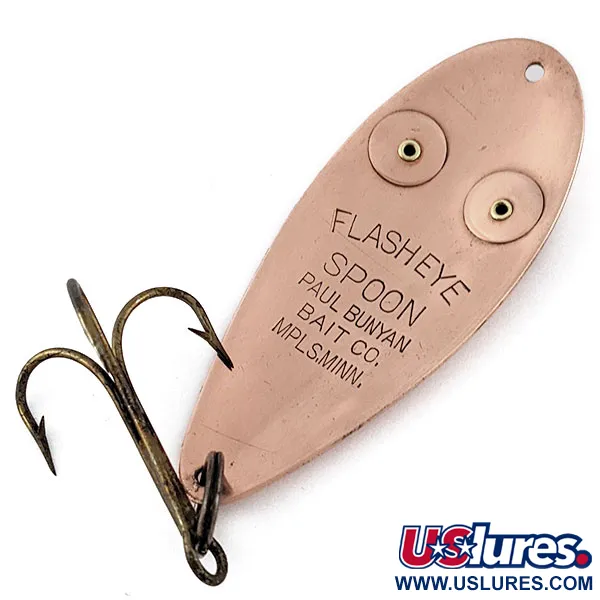 Vintage   Paul Bunyan Flash eye spoon, 3/5oz copper fishing spoon #19125