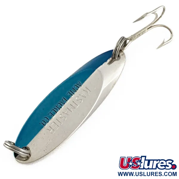 Vintage  Acme Kastmaster, 1/4oz nickel/blue fishing spoon #19131