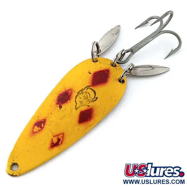 Vintage  Eppinger Dardevle Imp Klicker, 2/5oz Five of Diamonds fishing spoon #19136