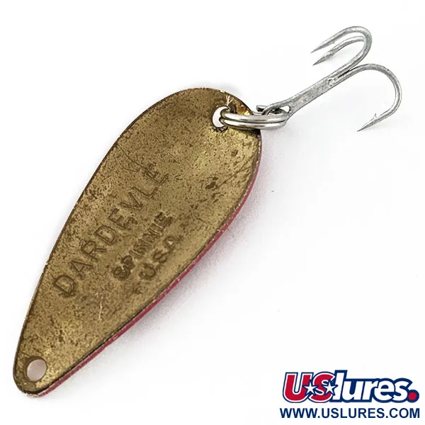 Vintage  Eppinger Dardevle Spinnie, 1/3oz Red Devle/Brass fishing spoon #19137
