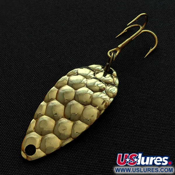 Vintage   Acme Little Cleo bubbles, 1/8oz gold fishing spoon #19141