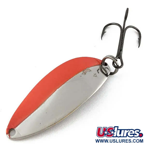 Vintage  Seneca Little Cleo (Hula Girl), 1/2oz nickel/orange fishing spoon #19148