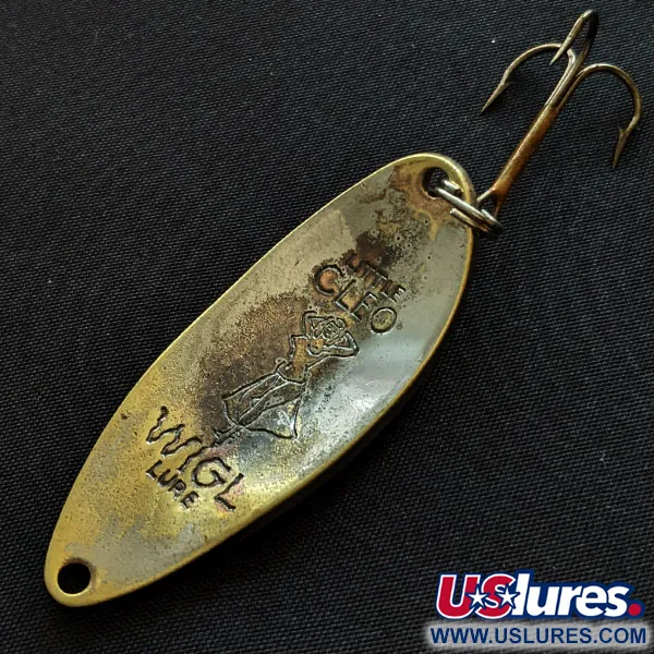 Vintage  Seneca Little Cleo (Hula Girl), 1/2oz nickel/gold fishing spoon #19166