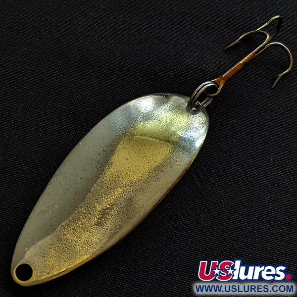 Vintage  Seneca Little Cleo (Hula Girl), 1/2oz nickel/gold fishing spoon #19166
