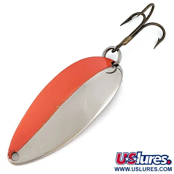 Vintage  Seneca Little Cleo (Hula Girl), 1/2oz nickel/orange fishing spoon #19171