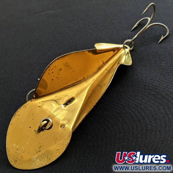Vintage   Buck Perry Spoonplug, 1oz gold fishing spoon #19172