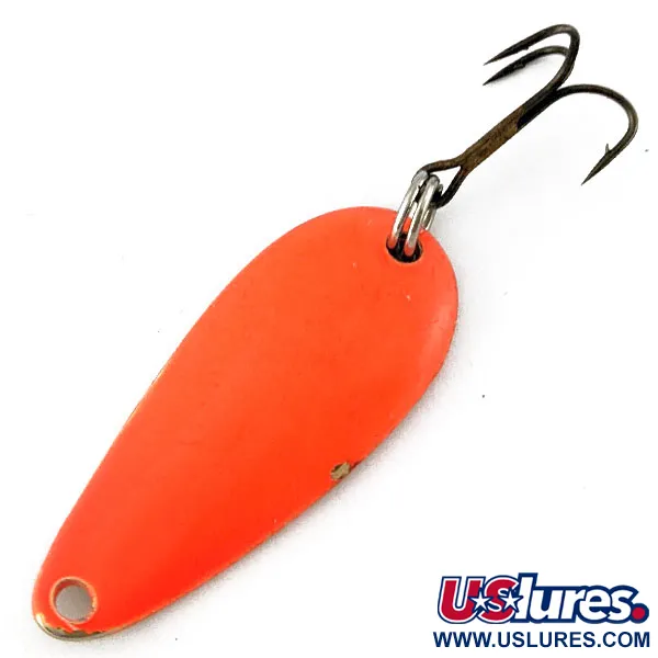 Vintage   Acme Wonderlure, 1/4oz gold/red UV fishing spoon #19176