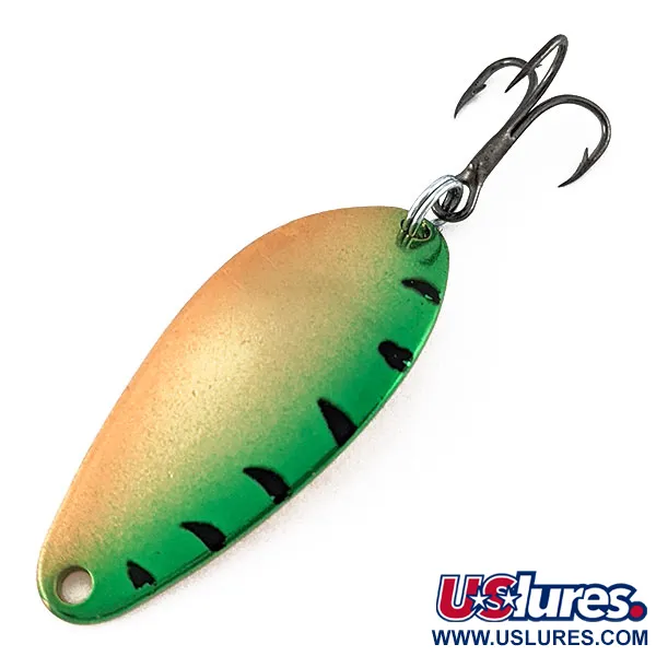 Vintage   Acme Little Cleo, 1/4oz Fire tiger fishing spoon #19188