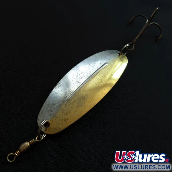 Vintage   Williams Wabler W70, 1oz silver/gold fishing spoon #19191