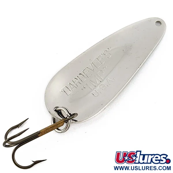 Vintage  Eppinger Dardevle  Imp, 2/5oz nickel fishing spoon #19210