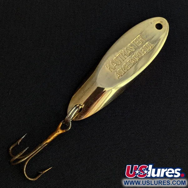 Vintage  Acme Kastmaster, 1/2oz gold fishing spoon #19214