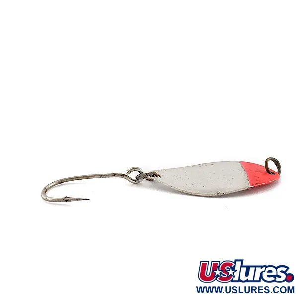Vintage   Shoff's F.S.T. S-O​, 3/32oz nickel/red UV fishing spoon #19221