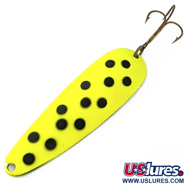   Worth Chippewa Steel Spoon UV, 3/5oz nickel/yellow/black UV fishing spoon #20137