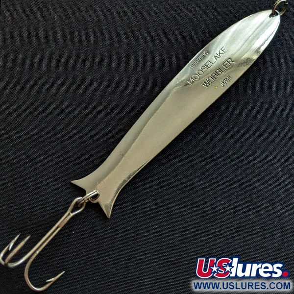 Vintage   Herter's Mooselake Wobbler, 2/5oz nickel fishing spoon #19233