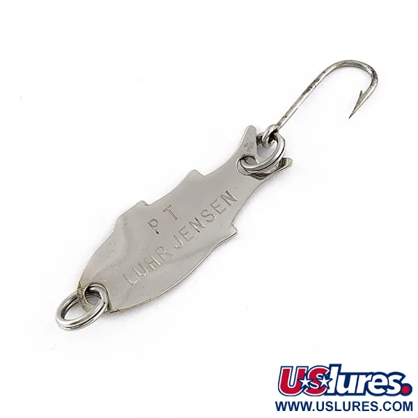Vintage   Luhr Jensen PT, 3/64oz nickel fishing spoon #19242