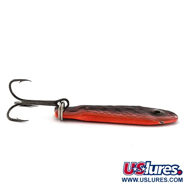 Vintage  Renosky Lures Renosky bloody jig spoon, 2/5oz red/black fishing spoon #20392