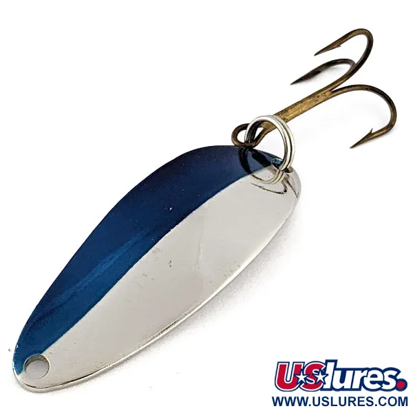 Vintage  Seneca Little Cleo (Hula Girl), 1/3oz nickel/blue fishing spoon #19271