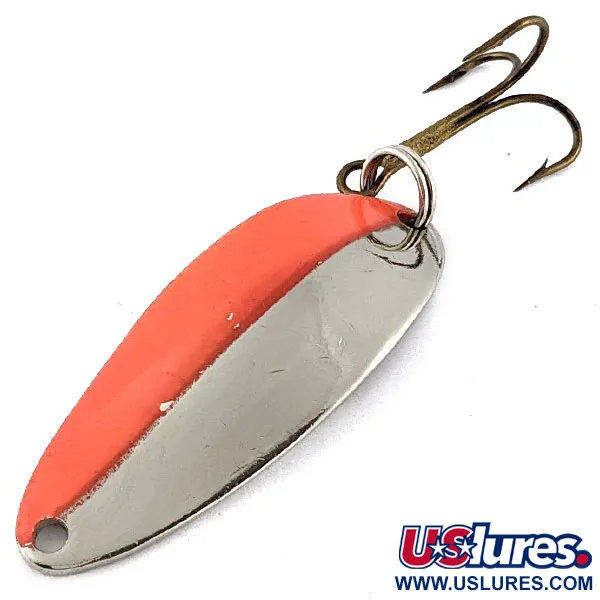 Vintage  Seneca Little Cleo (Hula Girl), 1/3oz nickel/orange fishing spoon #19272