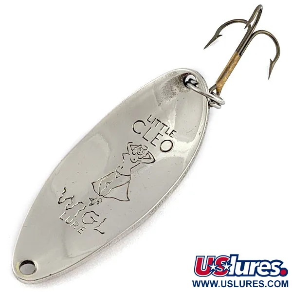 Vintage  Seneca Little Cleo (Hula Girl), 1/2oz nickel fishing spoon #19279