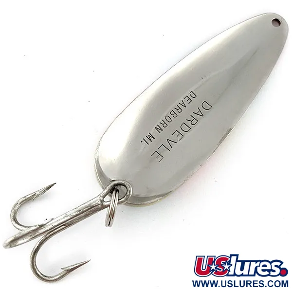 Vintage  Eppinger Rok’t Dardevle, 1 3/4oz Pearl fishing spoon #19292