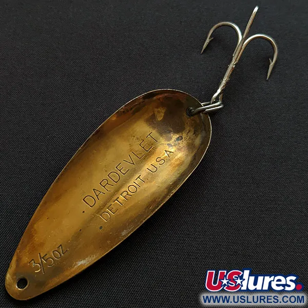 Vintage  Eppinger Dardevle Dardevlet, 3/4oz Nickel/brass fishing spoon #19312