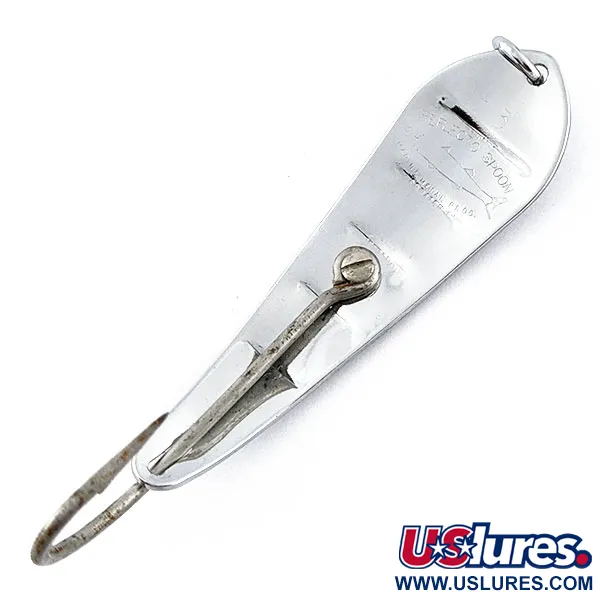 Vintage   Barracuda Reflecto Spoon #3, 2/5oz nickel fishing spoon #19317