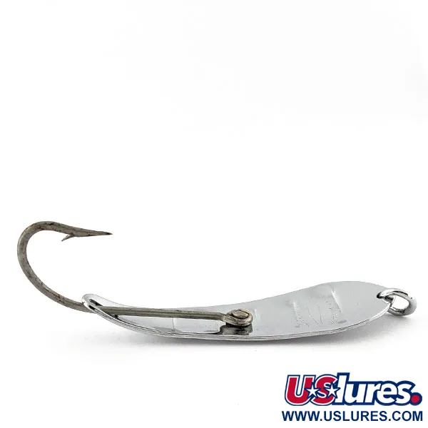 Vintage   Barracuda Reflecto Spoon #3, 2/5oz nickel fishing spoon #19317