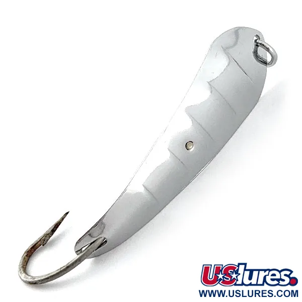 Vintage   Barracuda Reflecto Spoon #3, 2/5oz nickel fishing spoon #19317