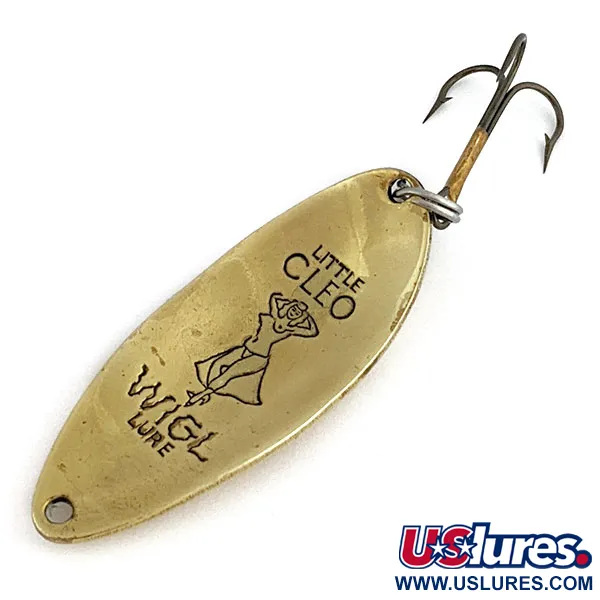 Vintage  Seneca Little Cleo (Hula Girl), 1/2oz gold fishing spoon #19325
