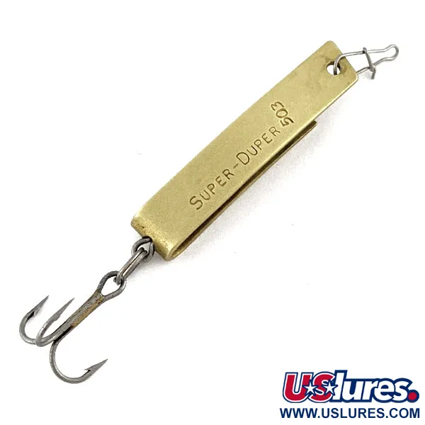Vintage   Luhr Jensen Super-Duper 503, 1/8oz brass fishing spoon #19341