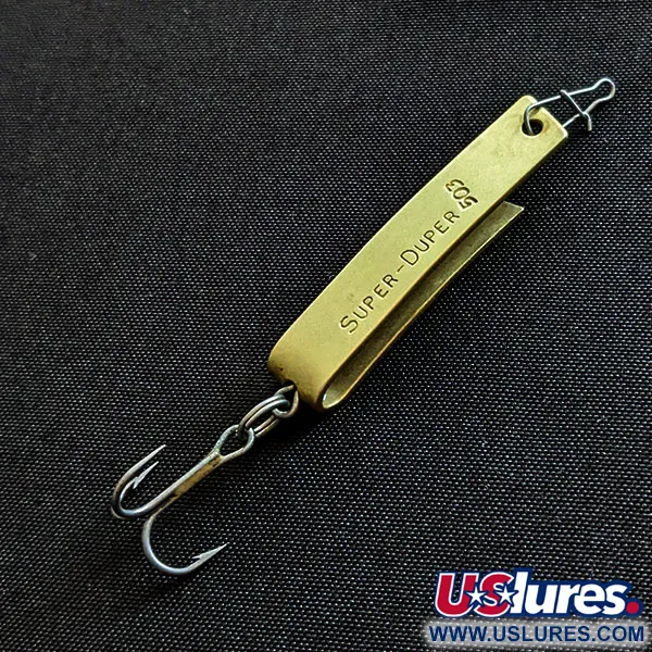 Vintage   Luhr Jensen Super-Duper 503, 1/8oz brass fishing spoon #19341