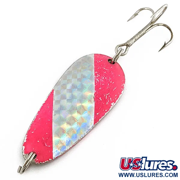 Vintage   Nebco Tor-P-DO 3 UV, 1oz nickel/pink UV fishing spoon #19345